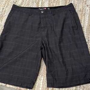 Men’s Quiksilver Dark Plaid Amphibian Shorts